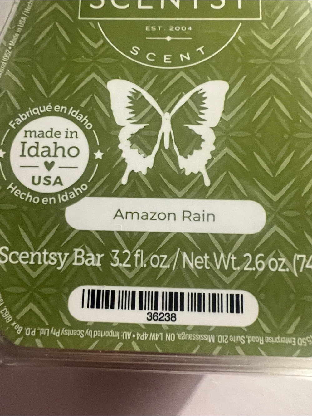 Scentsy Amazon Rain Wax Bar - Picture 2 of 3
